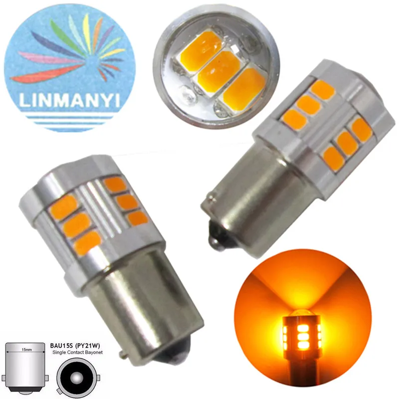 

2PCS x High Power Turn Signal 1156 BAU15S BA15S 5630 18 SMD 18LED Highlighting reversing light Turn signal Tail lamp with lens