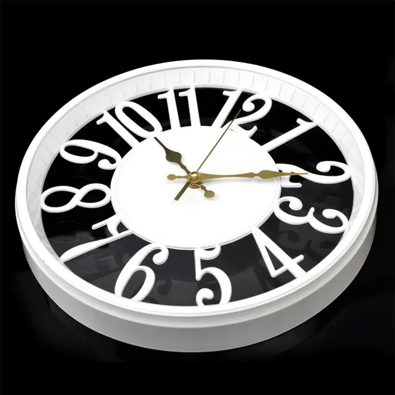 Ретро европейские металлические настенные часы Изысканные стеклянные