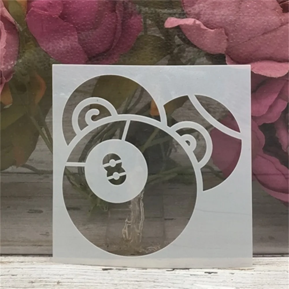 6 шт. 10*10 см спортивные мячи Баскетбол DIY слойные трафареты настенная живопись