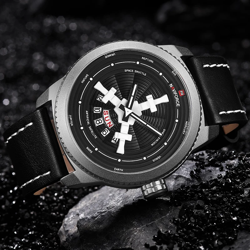 Топ люксовый бренд NAVIFORCE мужские часы Военная мода Спортивные кварцевые наручные