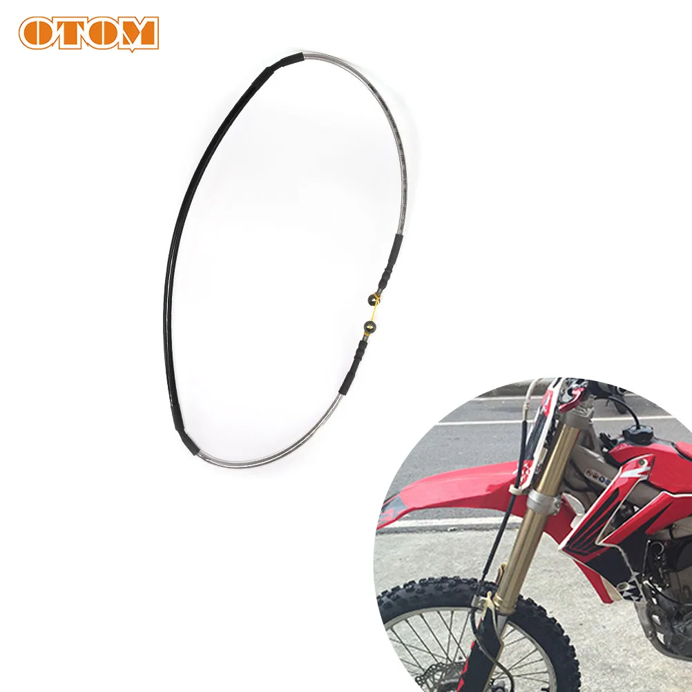 

OTOM 132cm Motorcycle Front Brake Oil Hose Brake Line Cable Tube Motorbike Stainless Steel Braided Pipeline For HONDA CRF YAMAHA