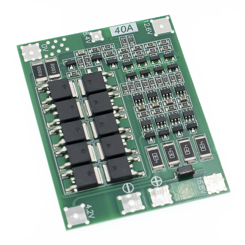 10 шт. 4S 40A литий-ионный аккумулятор 18650 зарядное устройство PCB плата защиты BMS с балансом для электродвигателя 14,8 в 16,8 в