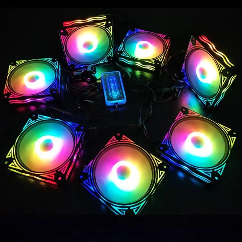 Coolmoon Вентилятор охлаждения 6 шт. 12 см многослойная подсветка RGB процессор
