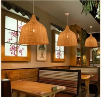 modern pendant lights hand woven rattan hanging pendant lamps restaurant kitchen fixture industrial lighting art decor luminaire