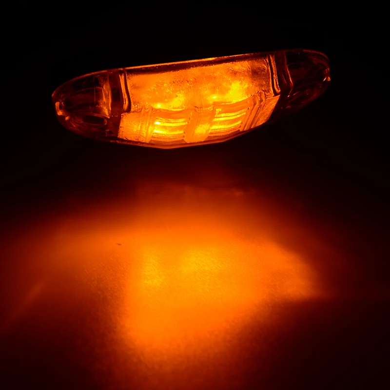 10 шт. желтый 2LED автомобильный прицеп грузовик боковой габаритный светильник габаритный фонарь Боковой габаритный фонарь индикатор трейлер светильник задний боковой фонарь