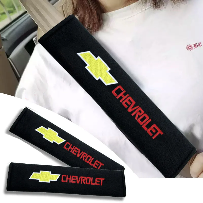 

2pcs Car Seat Belt Breathable Protection Shoulder Cover Interior Decoration for Chevrolet Captiva Colorado Cruze Spark Malibu Et