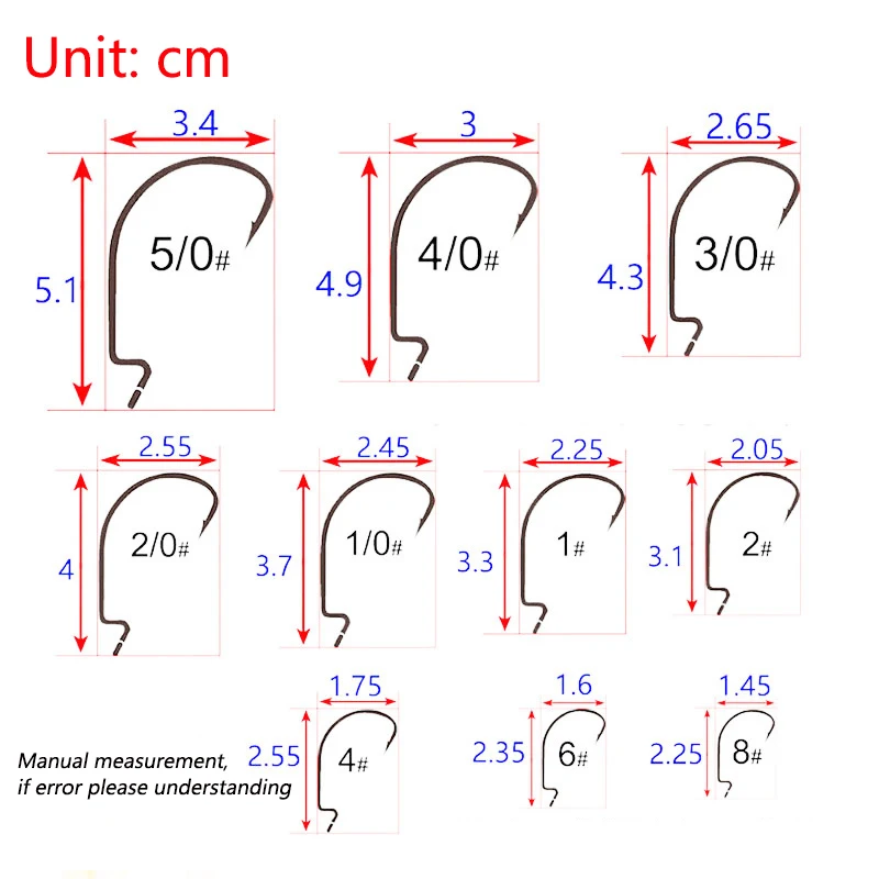 10pcs/lot High-carbon Steel Fishing Hooks Offset Wide Crank Hook Worm Fishhooks Lure Softjerk 6#-5/0 Tackle 2021 |