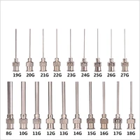 12pcs precision dispensing needle total length 37mm stainless steel dispensing needle 1 metal needle
