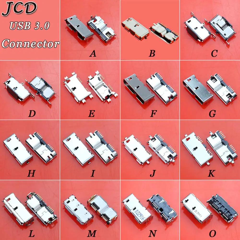 JCD 1 шт. Micro USB 3 0 гнездо 10 Контактов женский зарядный порт для мобильного жесткого