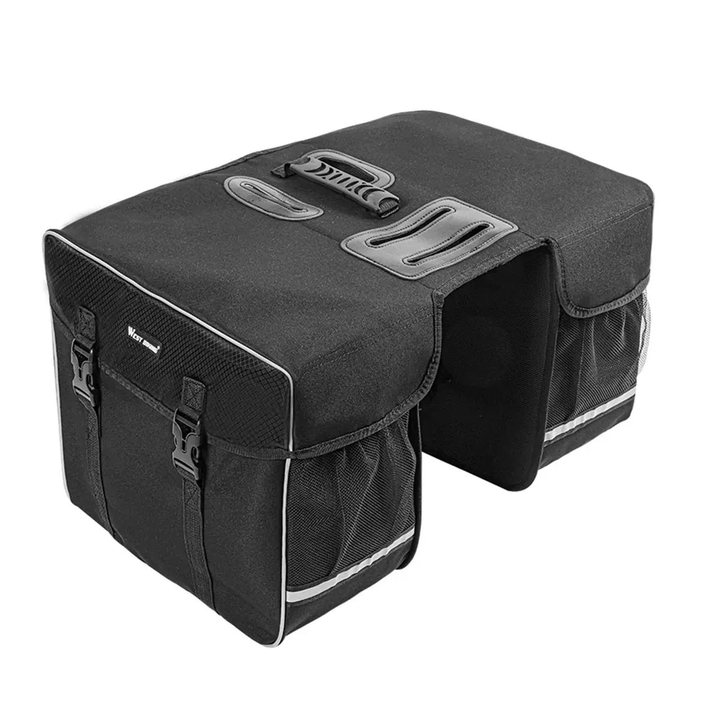

Bicycle Carrier Bag Rear Rack Bike Trunk Bag Luggage Pannier Waterproof Bicycle Seat Bag Bike Cargo Bag Reflective Trim Pockets