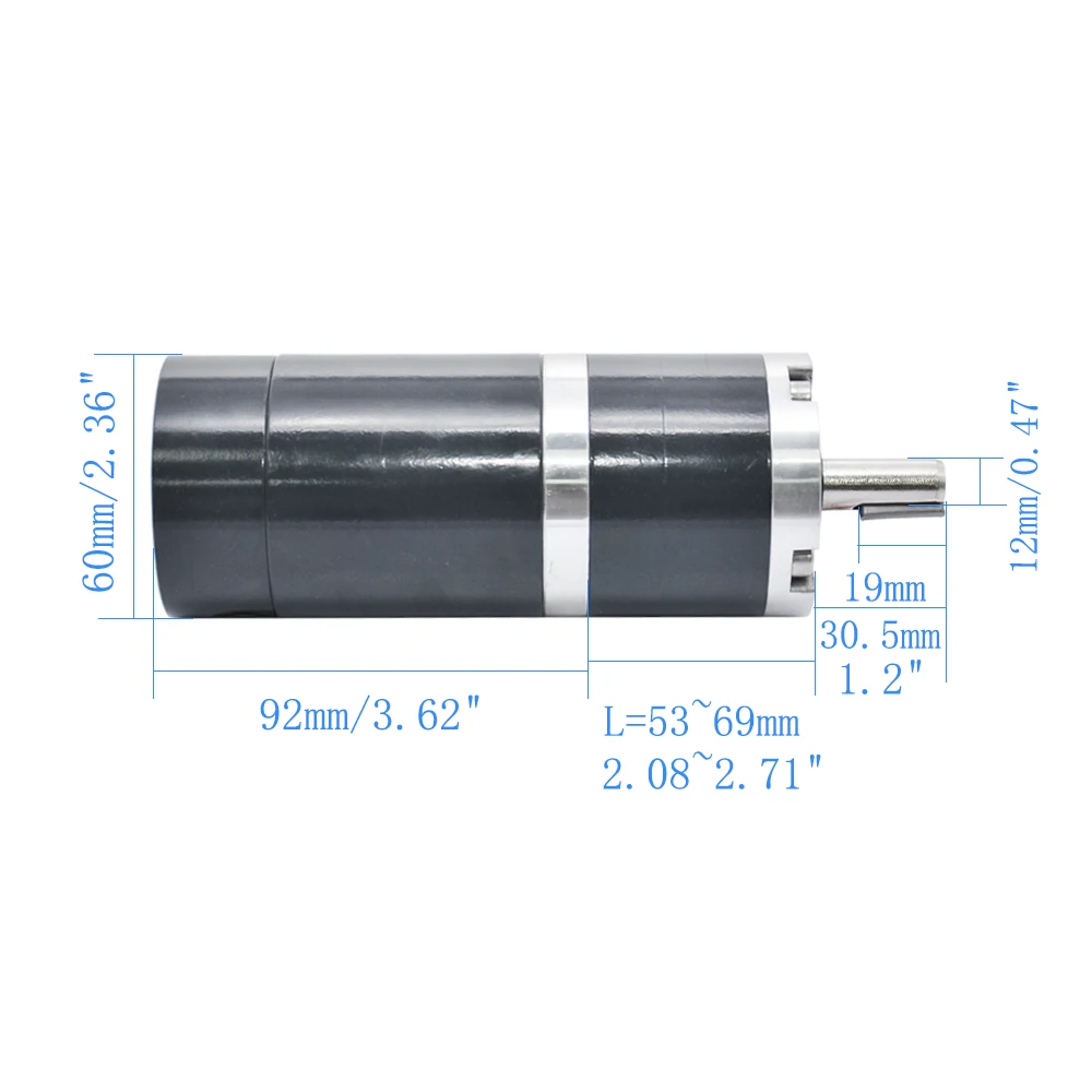 Фото TGX60RMM высокий крутящий момент Planet DC мотор-редуктор 12V 24V 5/18/30/60/300RPM Диаметр 60 мм Планетарная Шестерня ed мотор с долгим сроком службы №5
