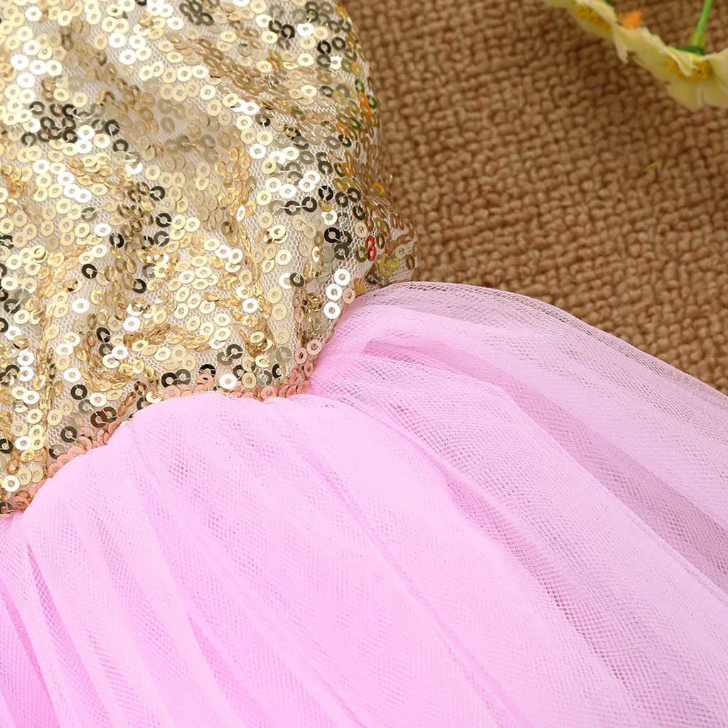 Детское фатиновое платье-пачка без рукавов с круглым вырезом | Детская одежда и