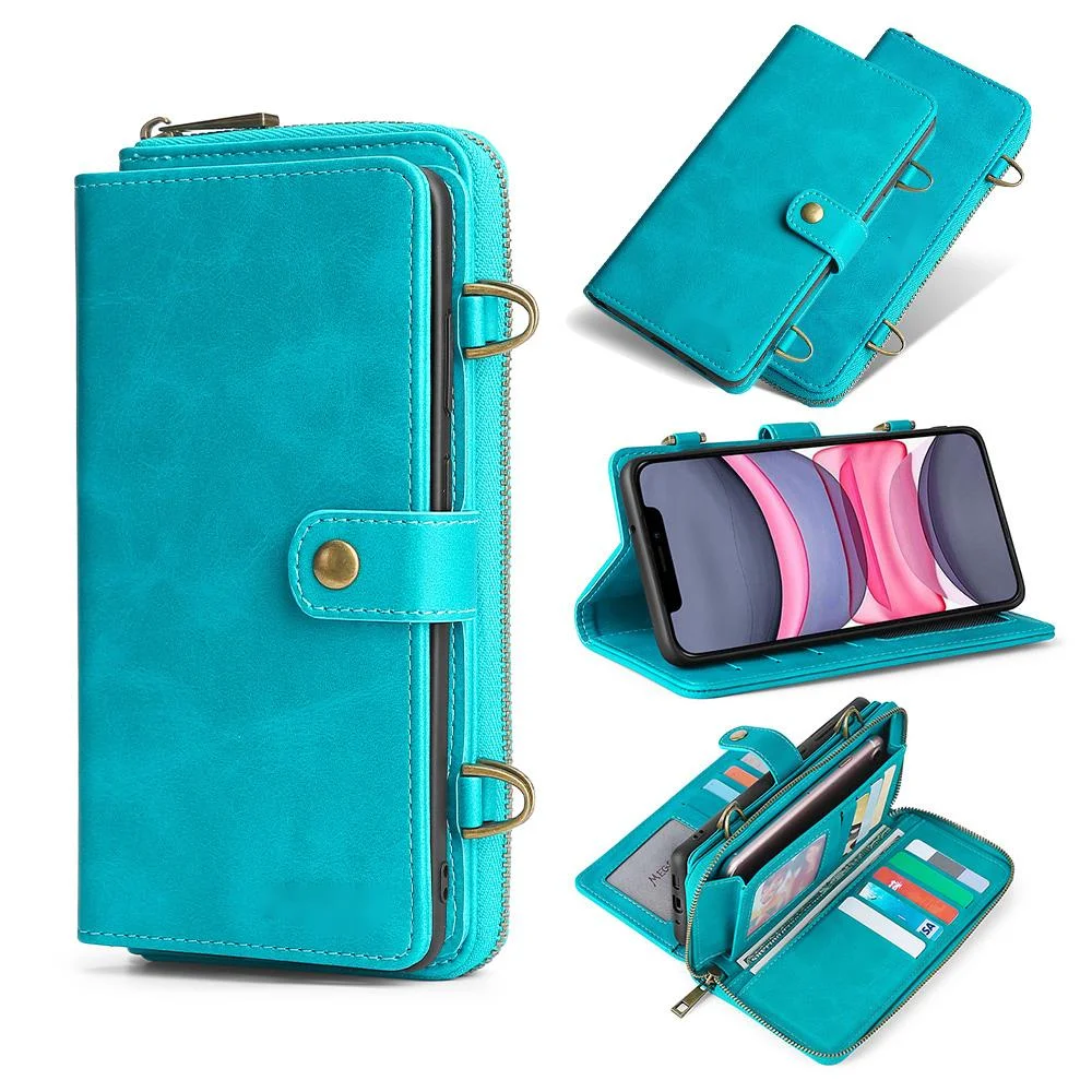 

Detachable wallet Leather Phone Case for iPhone 6 6S 7 8 Plus X XS XR XSMax 11 11ProMax 12 12Pro 12ProMax 13 13ProMax SE2020