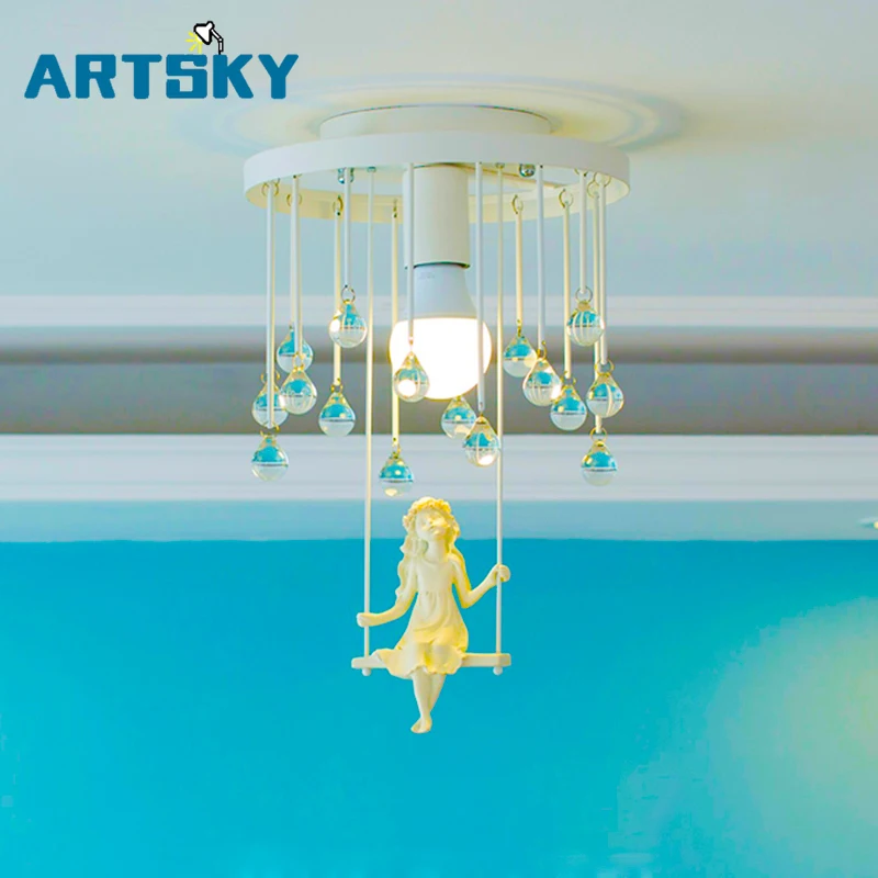 Nordic Style Creative Angel Art Home Decoration Chandelier Lamp for Bedroom Study Children's Room | Освещение