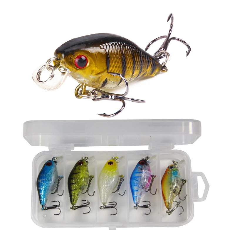 

5 Colors Plastic Fishing Lures Inshore Large Hard Bait Minnow Lures with Hooks YS-BUY