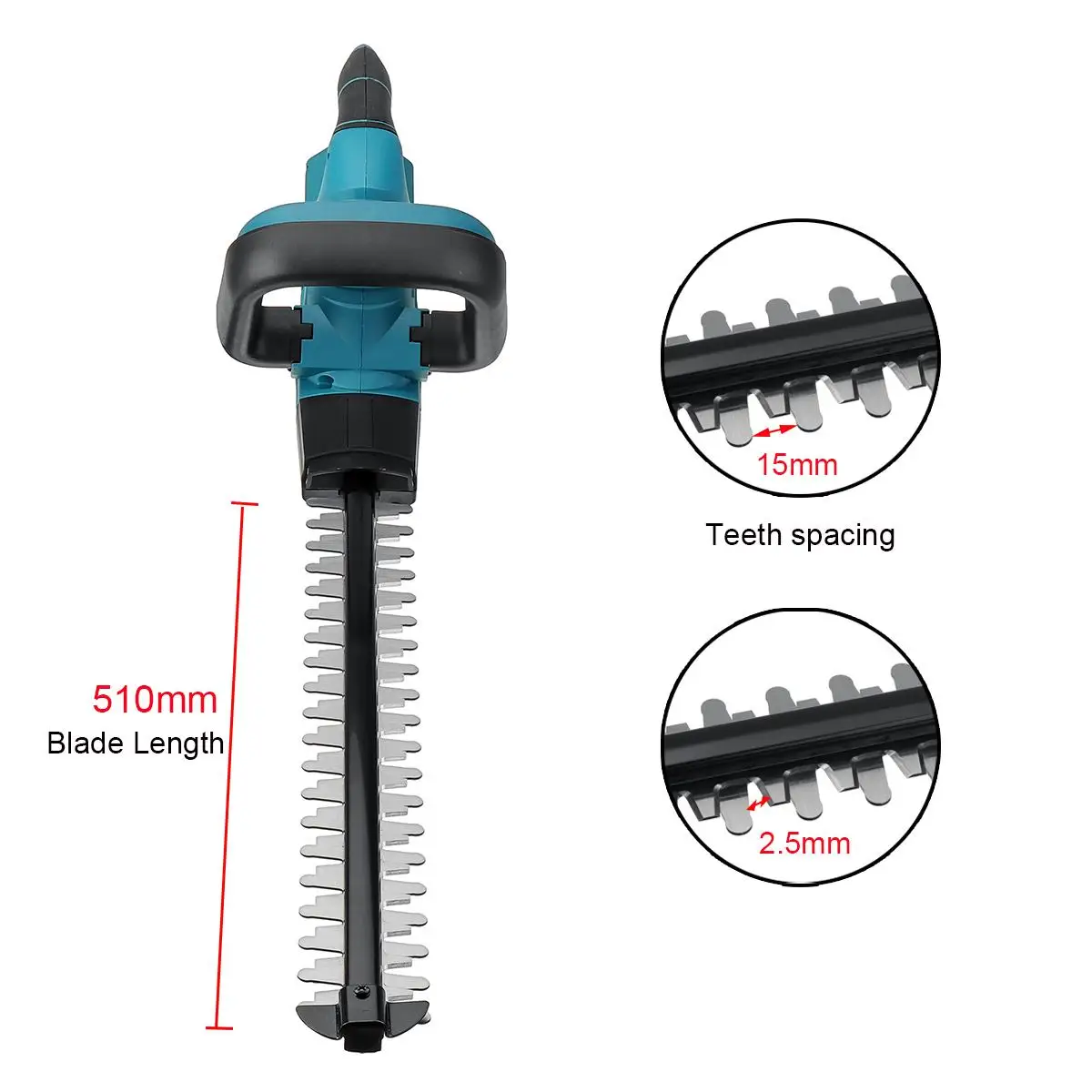 Brushless Cordless Grass Hedge Trimmer Dual Blade Action Pruning Saw Cutter Rotating Handle Garde Tools for Makita 18V Battery