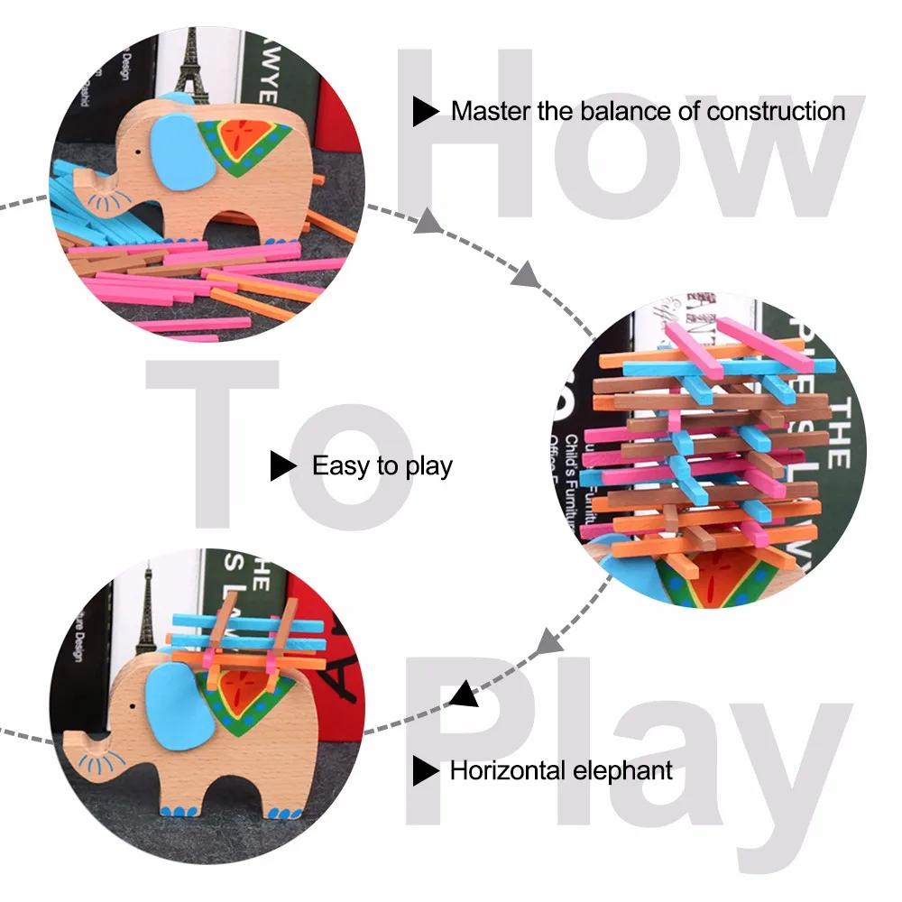828 цена детские игрушки обучающие балансирующие блоки слона деревянные из бука