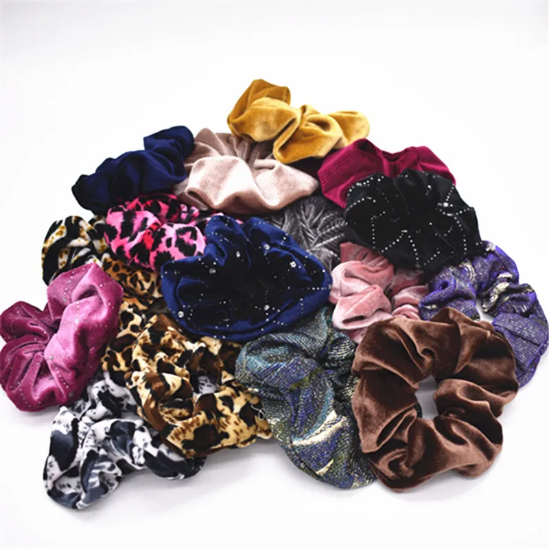 30-colour velvet loose women's hair rubber band female ribbon Ring Ponytail |