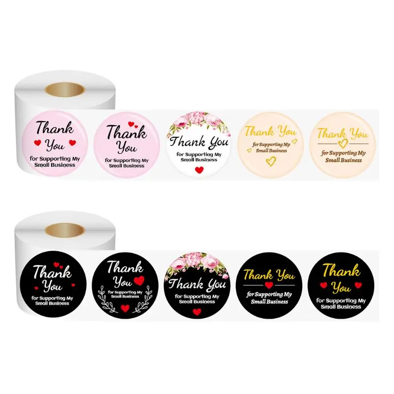 

500pcs Thank You Stickers 1.5inch Seal Label for Small Shop Wedding Gift Package