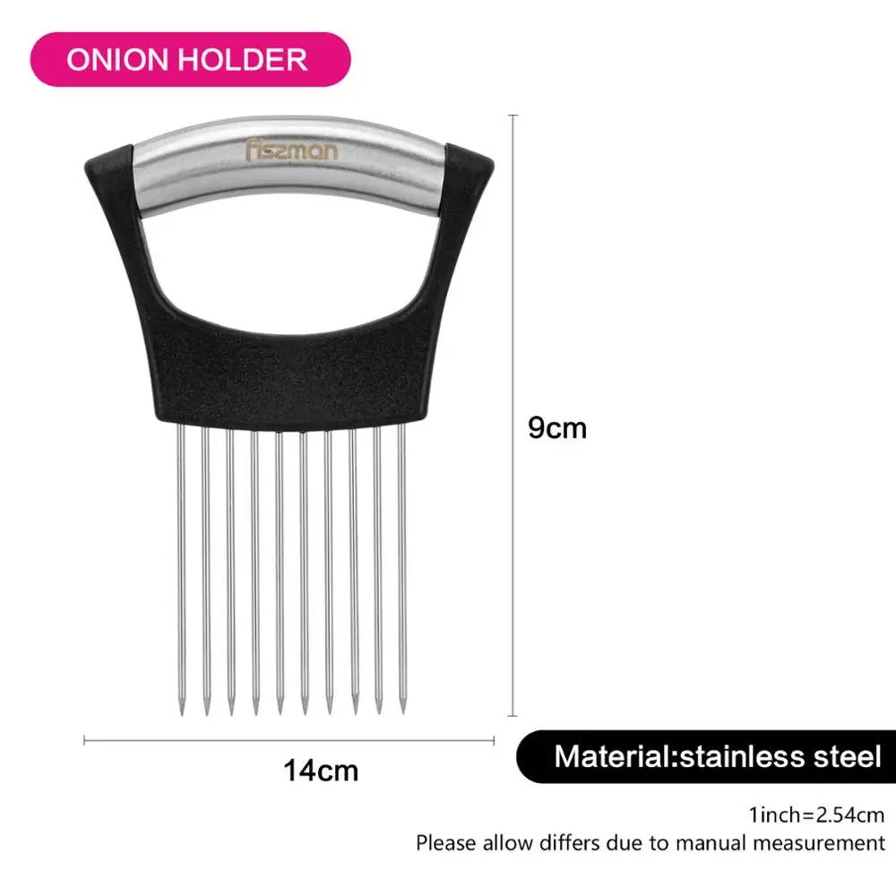 Fissman держатель лука вилка из нержавеющей стали для резки томатов резак