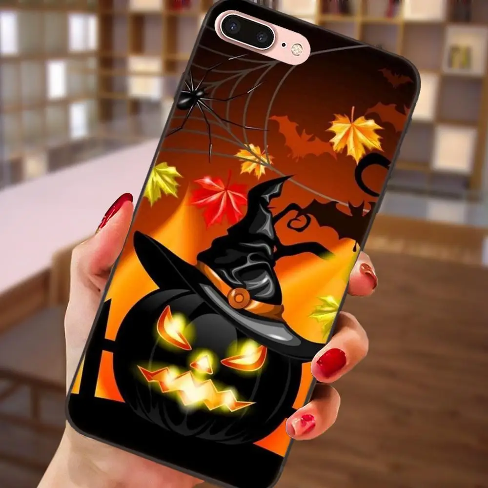 Happy Halloween Ткань тыквы для samsung Galaxy Note 4 8 9 G313 S3 S4 S5 S6 S7 S8 S9 S10 Edge рlus Lite I9080| |