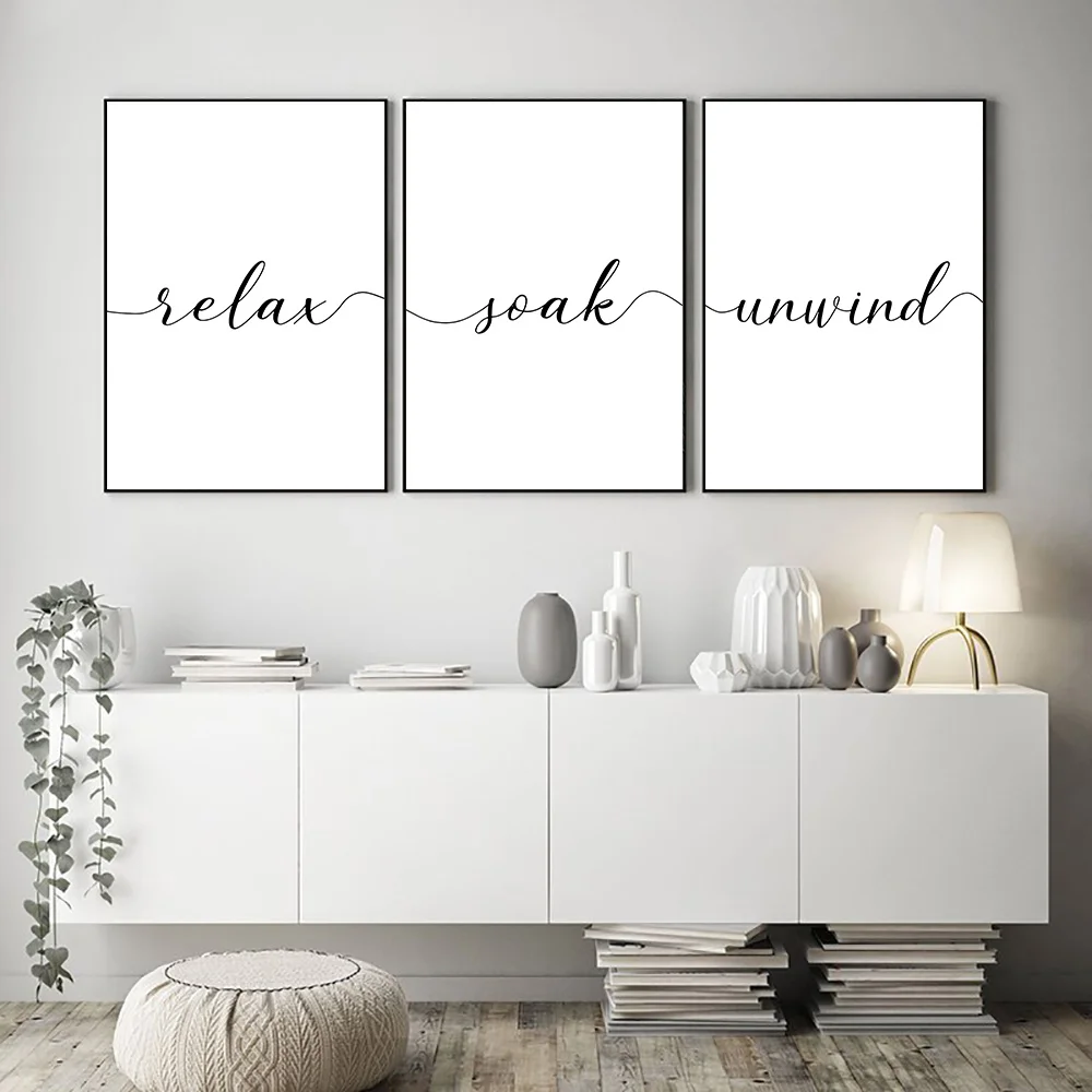 Черно белый настенный художественный плакат скандинавский минималистичный