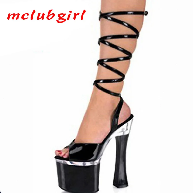 Туфли Mclubgirl на очень высоком каблуке 18 см сандалии платформе Новые