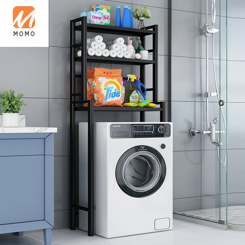 

Washing Machine Shelf Roller Floor Toilet Flip Open Balcony Toilet Toilet Rack Bathroom Storage Rack Containers
