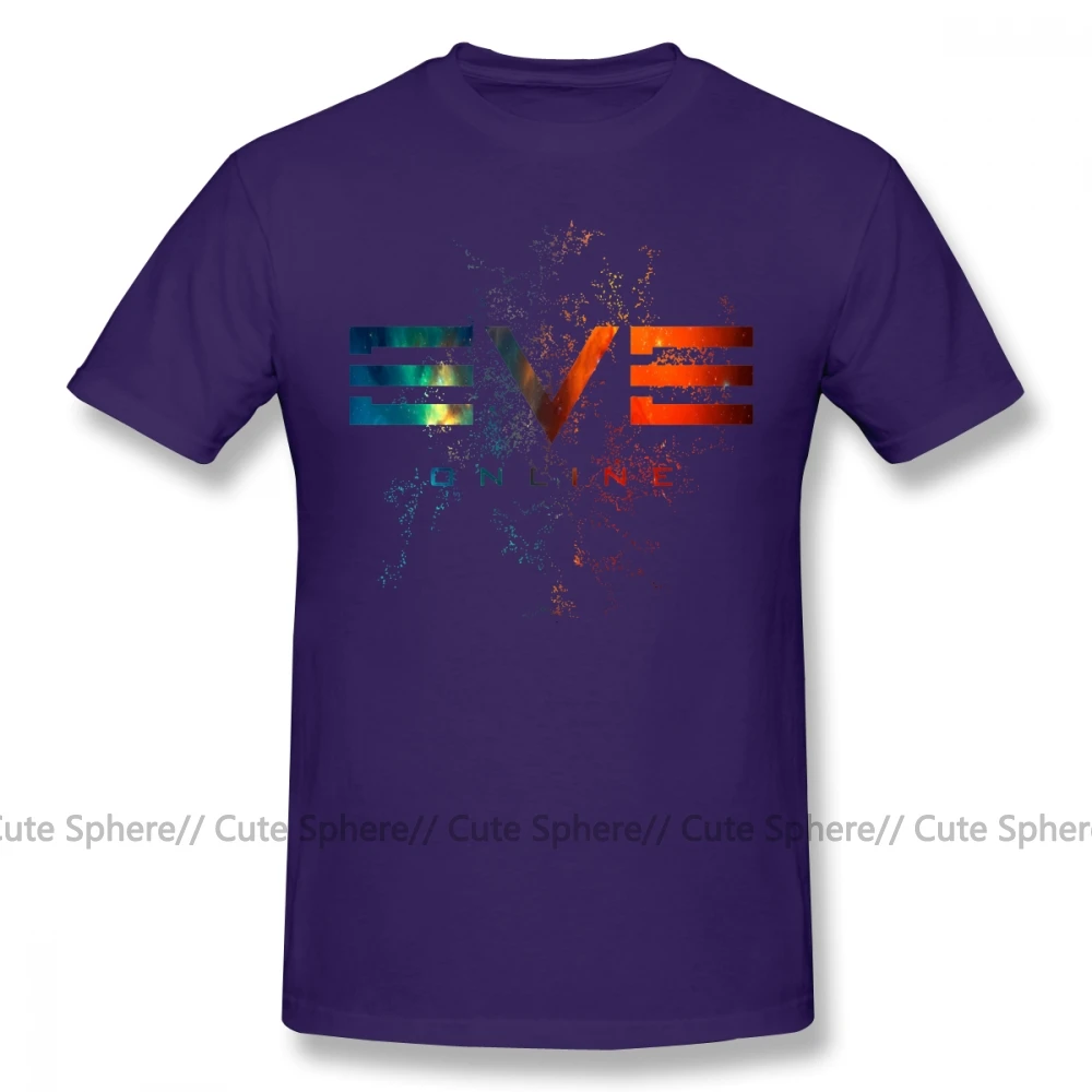 Eve Online футболка Eve Online Футболка с принтом 6xl футболка с коротким рукавом забавная уличная одежда 100 хлопок мужская футболка - Цвет: Purple