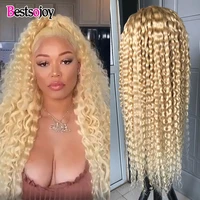 28 30 613 kinky curly wig 13x1 t part human hair wigs honey blonde lace part wig for black women brazilian remy hair t part