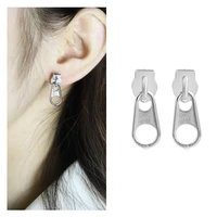 new european and american simple personality korea wild creative zipper head punk stud earrings womens jewelry wholesale 2021