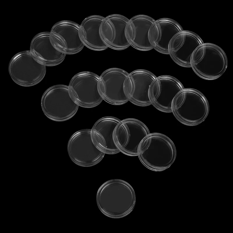 20 шт./лот коробка для хранения монет прозрачный пластиковый держатель капсулы