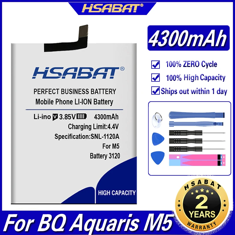 Аккумулятор HSABAT 4300 мА · ч аккумулятор BQ 3120 для Aquaris M5 | Мобильные телефоны и