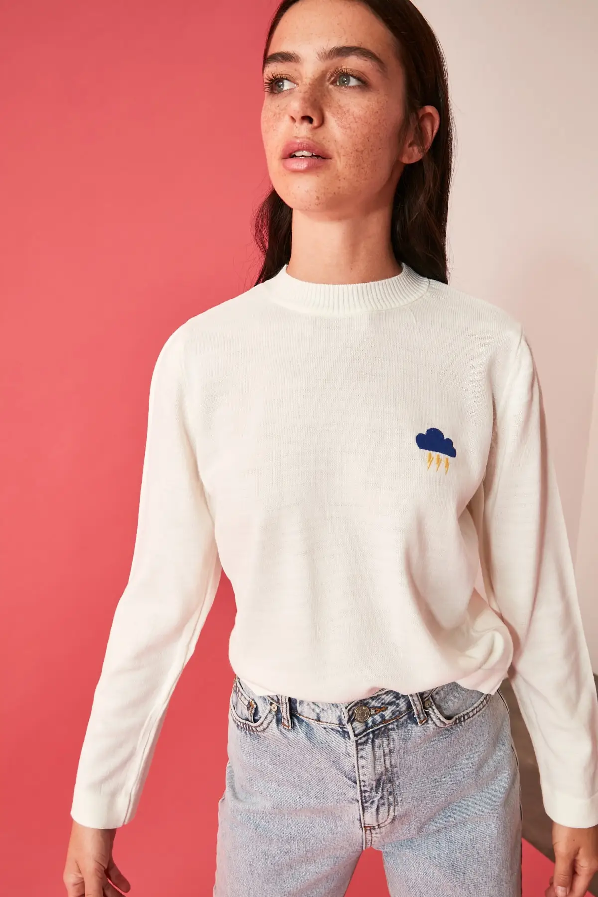 

Trendyol Embroidered Knitwear Sweater TWOAW21KZ2128