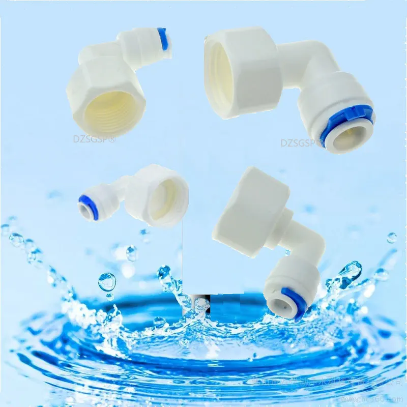 RO водный фитинг локоть 1/4 &quot3/8&quot OD шланг &quot1/2&quot 1/8 &quotBSP Женская резьба