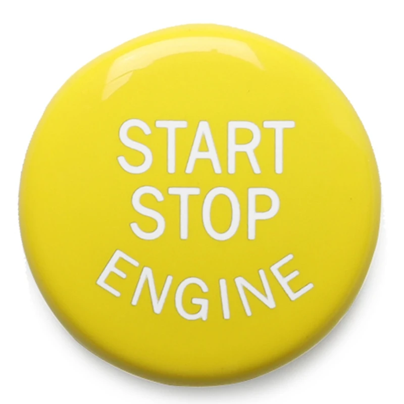 

Yellow Engine Start Stop Button Cover for BMW E-Chassis E46 E60 E90 E92 E87 E82 E64 E70 E71 E53 E89 E39