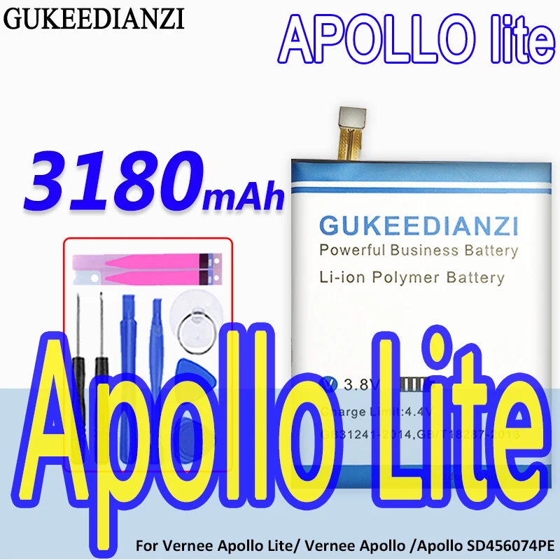 Сменный литий-ионный аккумулятор GUKEEDIANZI APOLLO Lite для сотового телефона Vernee Apollo Lite/