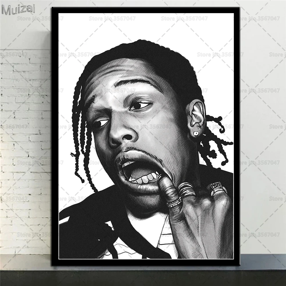 Художественный плакат Рокки Тайлер Творческий рэп музыка звезда Картина на холсте ретро настенные картины