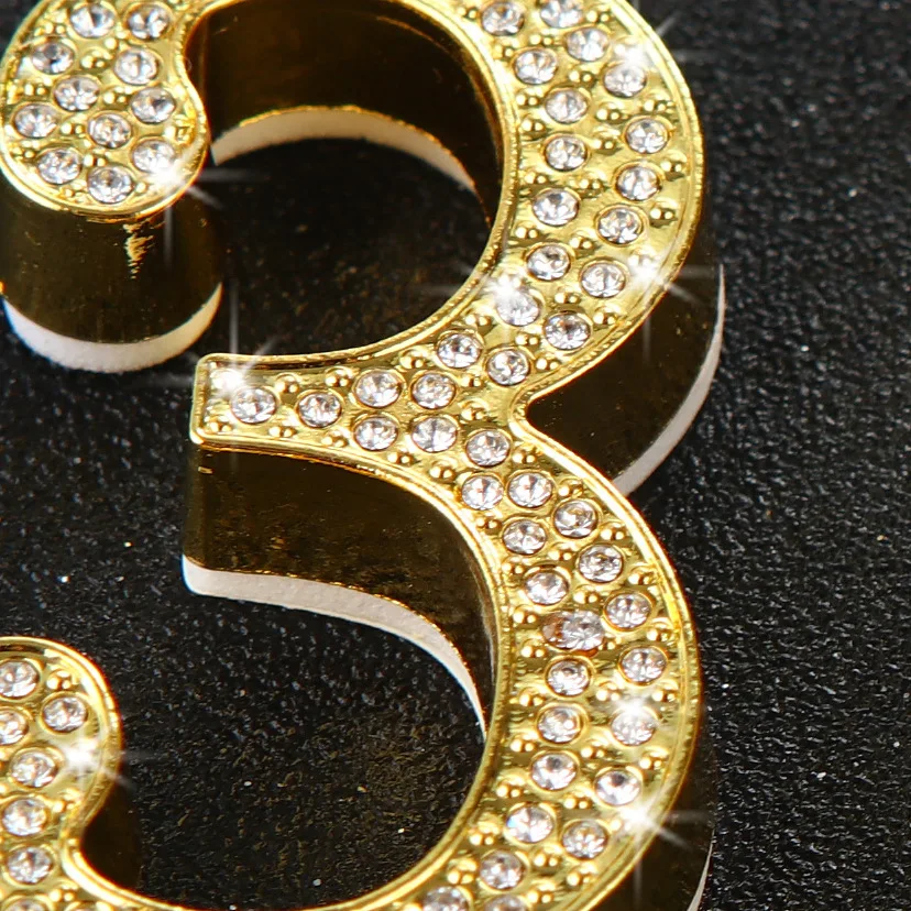 Стразы с цифрами ворот табличка выдвижным ящиком для дома отеля офиса наклейка