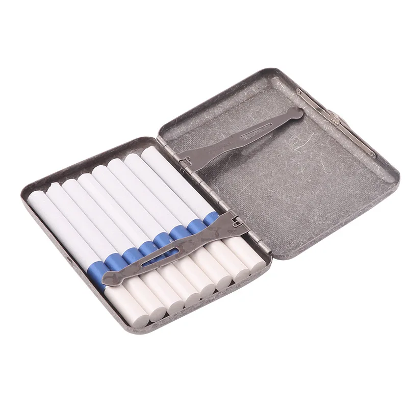 Винтажный металлический мужской чехол для сигарет футляр табака карманный