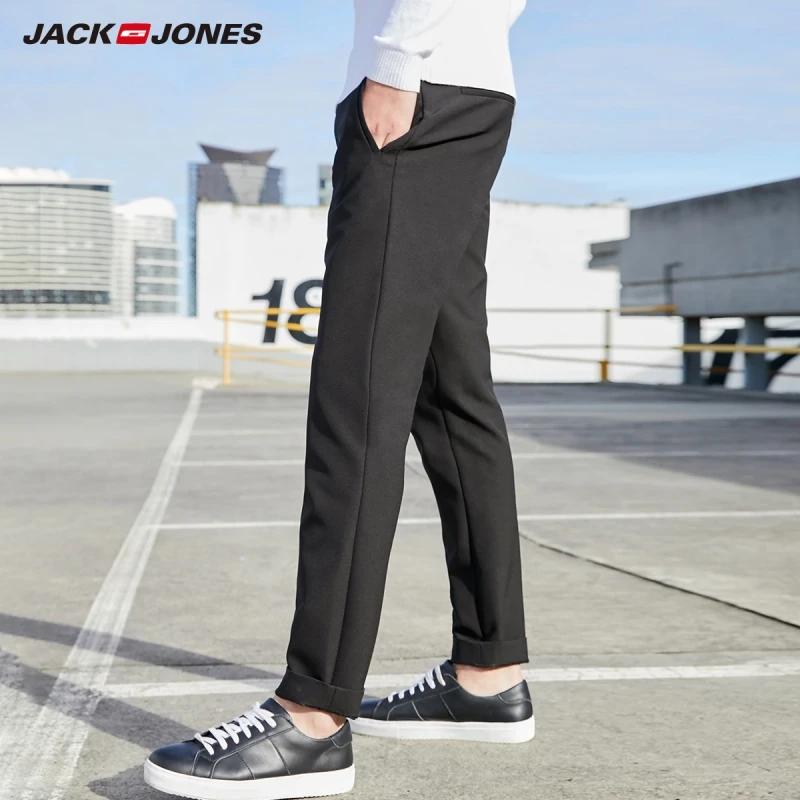 JackJones мужские Стрейчевые хлопковые облегающие повседневные штаны базовая