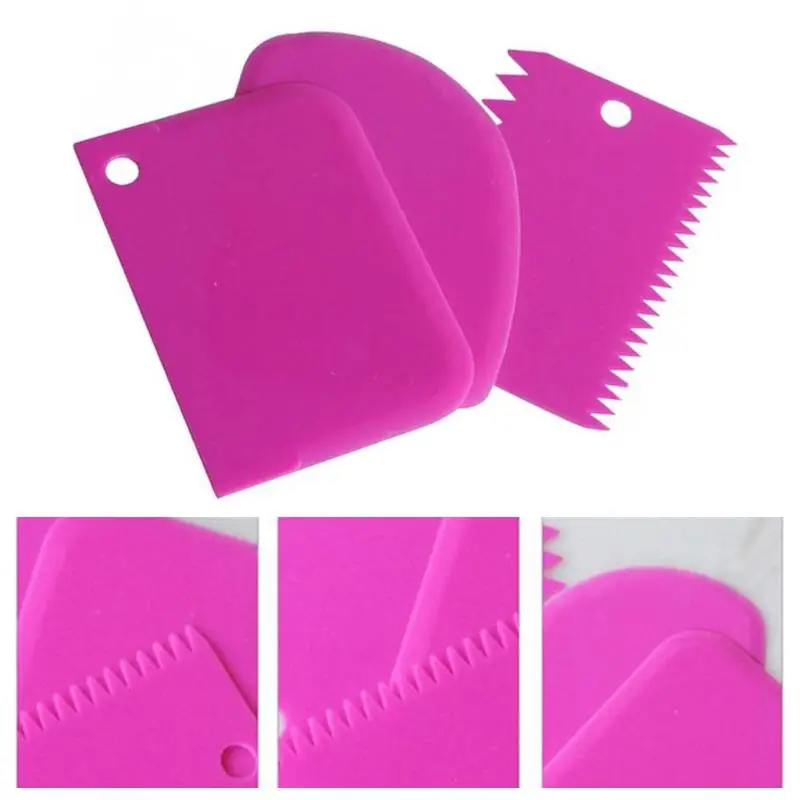 Скребок для крема сделай сам набор из 3 скребков украшения кондитерских краев