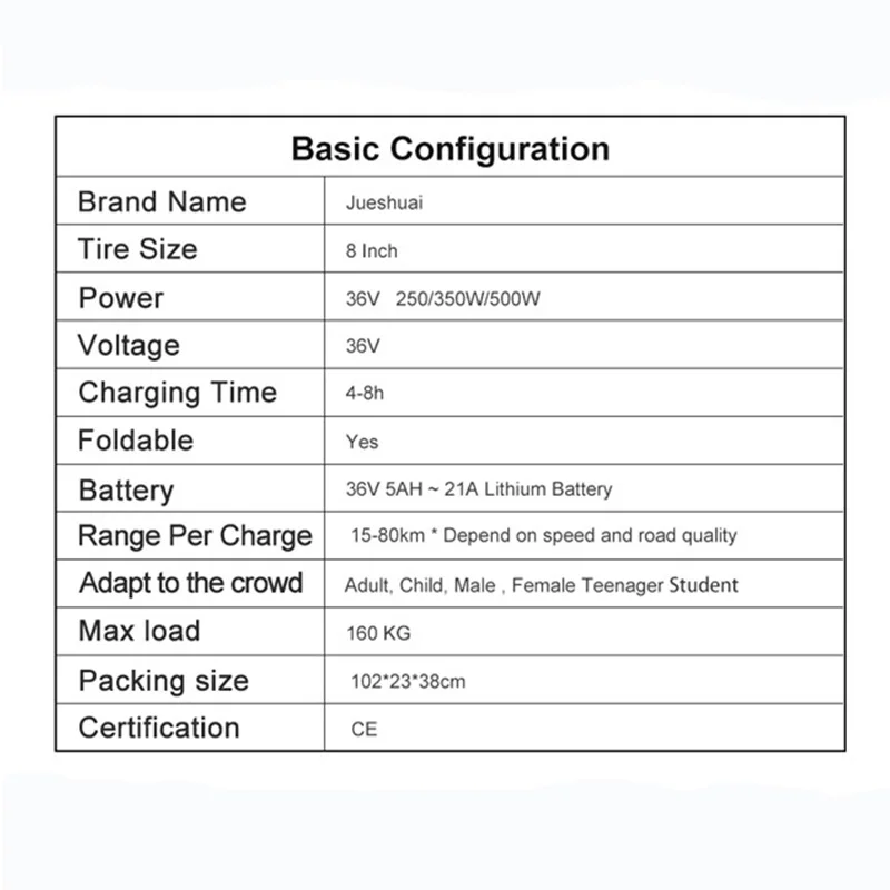 

36v 250 w / 350 w / 500 w electric scooter suitable for adult scooter foldable electric scooter tire 8 inch electric bike ebike