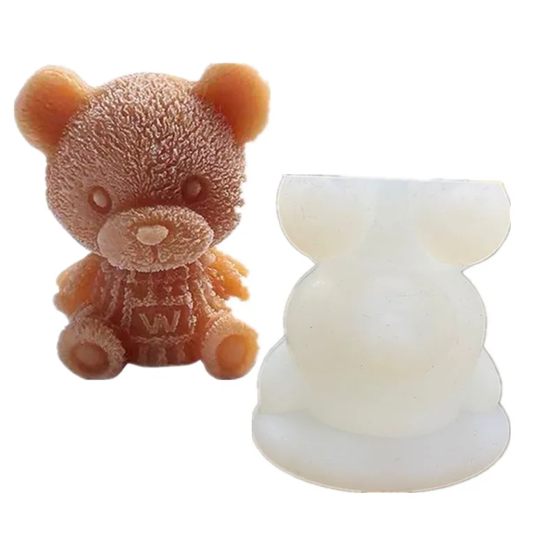 3d в форме плюшевого мишки форма для выпечки пирожных с шоколадной начинкой