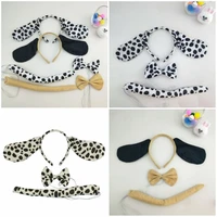 fancy dress tail and bow tie set costume dalmatian ears headband party hen