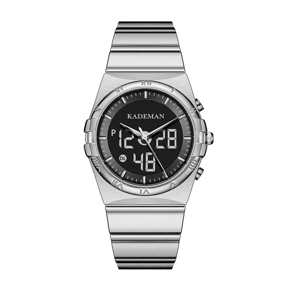 

2021KDM digital LCD display business leisure men's watches luminous calendar multifunctional waterproof sports military watches