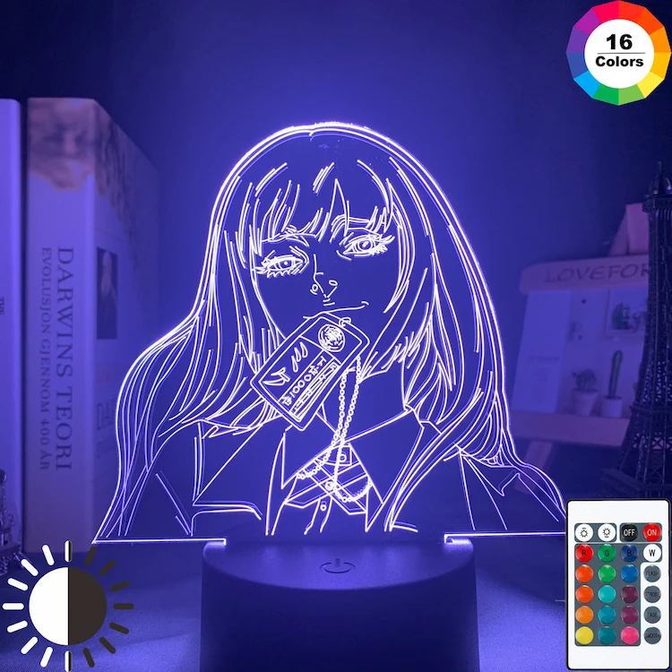 

Anime Lamp Yumeko Jabami From Kakegurui Compulsive Gambler Gift for Bedroom Decor Nightlight Cute Japanese Waifu Led Night Light