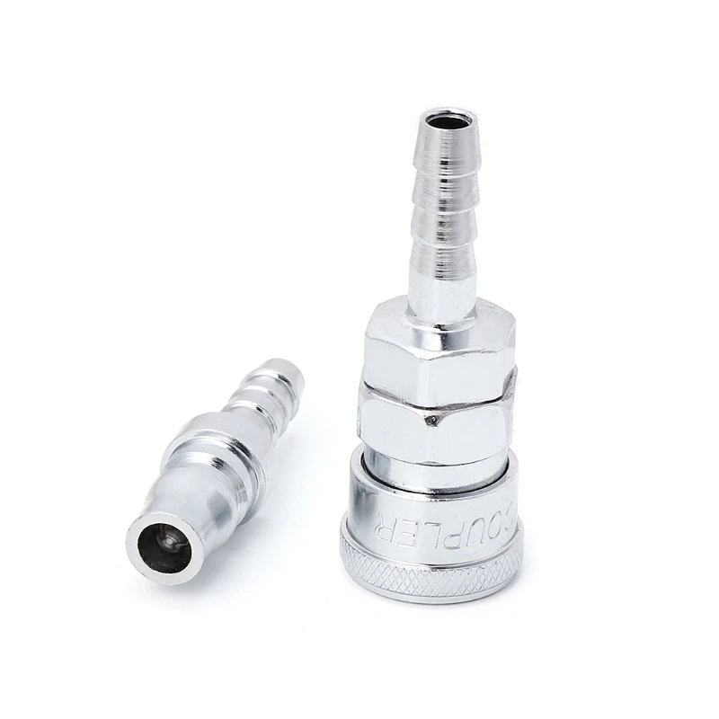 

L9NB 2 Pcs 8mm Pneumatic Air Line Hose Quick Release Coupler Connectors Compressor
