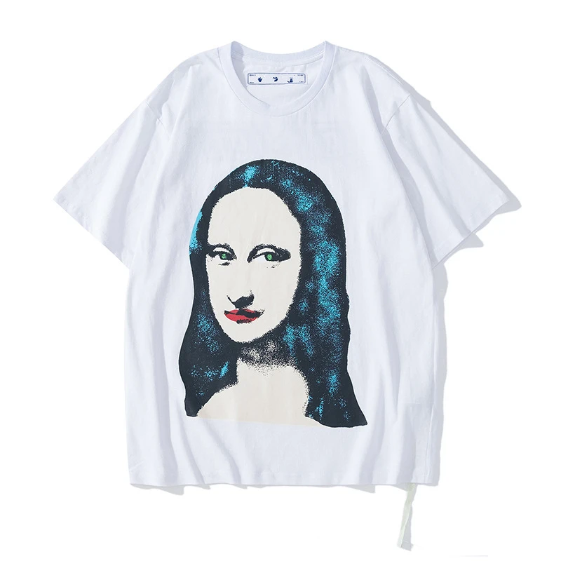 Футболка мужская с принтом Моны Лизы модный топ роскошная дизайнерская рубашка