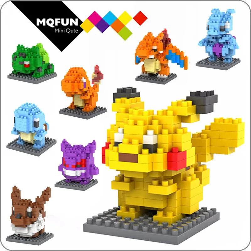 LOZ алмазные блоки микро пиксели японского Аниме Пикачу Кирпичи Строительные